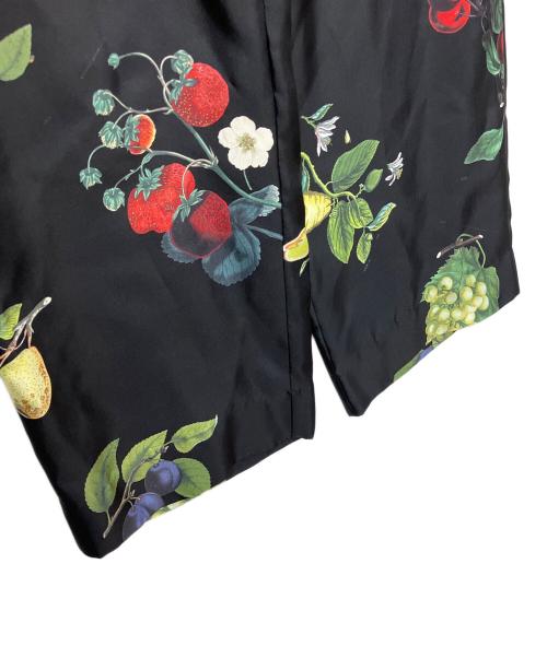 CABAN（キャバン）CABaN (キャバン) コットン Green Showerプリント 2タックワイドパンツ ブラック サイズ:Sの古着・服飾アイテム