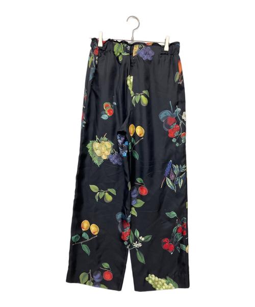 CABAN（キャバン）CABaN (キャバン) コットン Green Showerプリント 2タックワイドパンツ ブラック サイズ:Sの古着・服飾アイテム