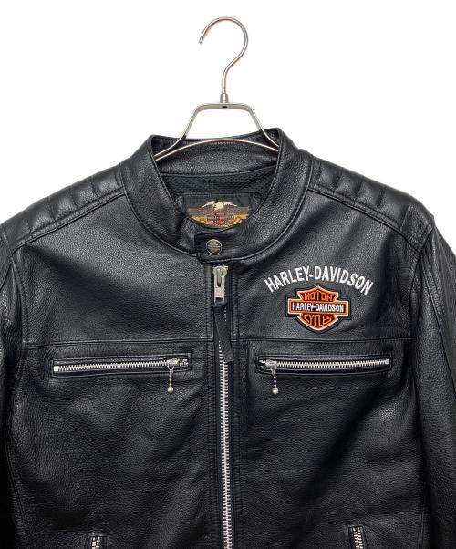 HARLEY-DAVIDSON（ハーレーダビッドソン）HARLEY-DAVIDSON (ハーレーダビッドソン) レザージャケット ブラック サイズ:XLの古着・服飾アイテム