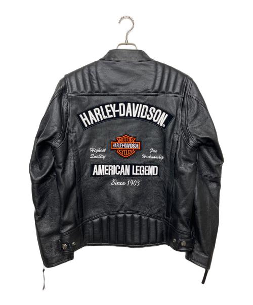 HARLEY-DAVIDSON（ハーレーダビッドソン）HARLEY-DAVIDSON (ハーレーダビッドソン) レザージャケット ブラック サイズ:XLの古着・服飾アイテム