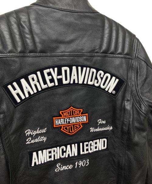 HARLEY-DAVIDSON（ハーレーダビッドソン）HARLEY-DAVIDSON (ハーレーダビッドソン) レザージャケット ブラック サイズ:XLの古着・服飾アイテム