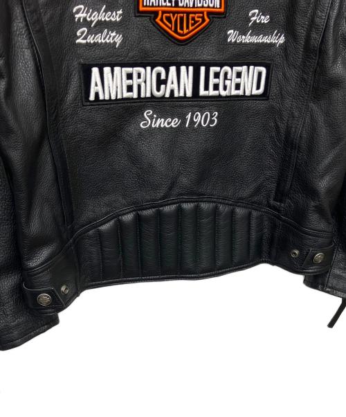 HARLEY-DAVIDSON（ハーレーダビッドソン）HARLEY-DAVIDSON (ハーレーダビッドソン) レザージャケット ブラック サイズ:XLの古着・服飾アイテム