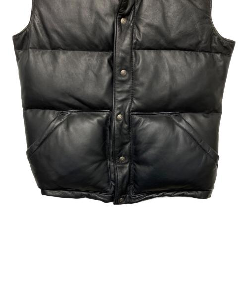 Schott（ショット）Schott (ショット) 7172　レザーダウンベスト ブラック サイズ:Lの古着・服飾アイテム