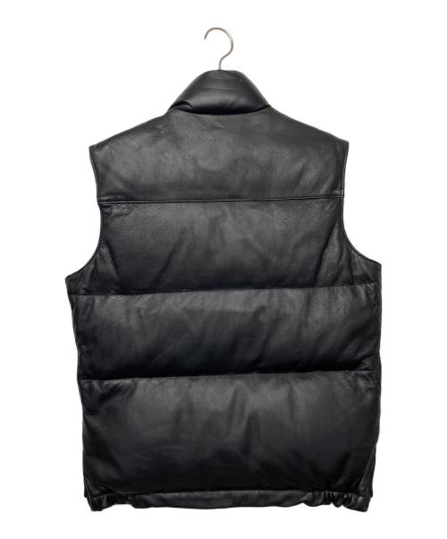 Schott（ショット）Schott (ショット) 7172　レザーダウンベスト ブラック サイズ:Lの古着・服飾アイテム