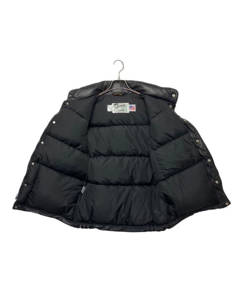 Schott（ショット）Schott (ショット) 7172　レザーダウンベスト ブラック サイズ:Lの古着・服飾アイテム