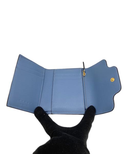 MARNI（マルニ）MARNI (マルニ) 3つ折り財布 ブルーの古着・服飾アイテム