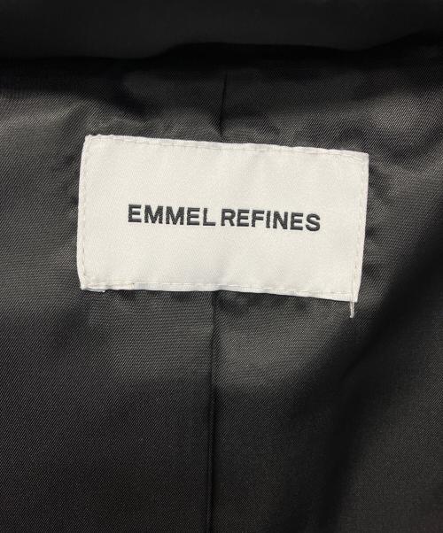 EMMEL REFINES（エメル リファインズ）EMMEL REFINES (エメル リファインズ) EM ポンチョライク ナカワタ コート ブラック サイズ:S 未使用品の古着・服飾アイテム