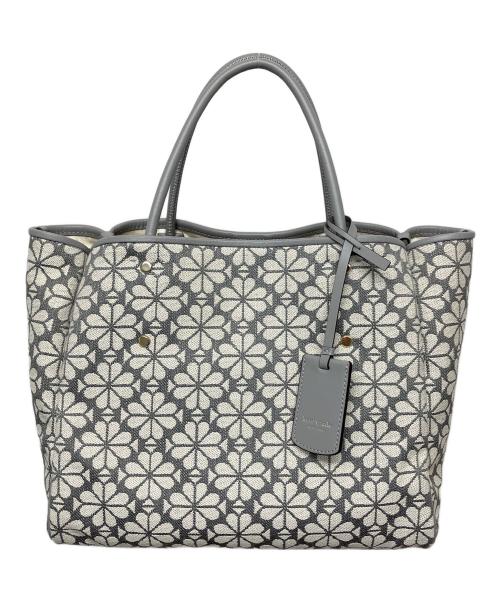 Kate Spade（ケイトスペード）Kate Spade (ケイトスペード) フラワージャガード　トートバッグ グレーの古着・服飾アイテム