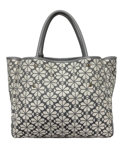 Kate Spade（ケイトスペード）Kate Spade (ケイトスペード) フラワージャガード　トートバッグ グレーの古着・服飾アイテム