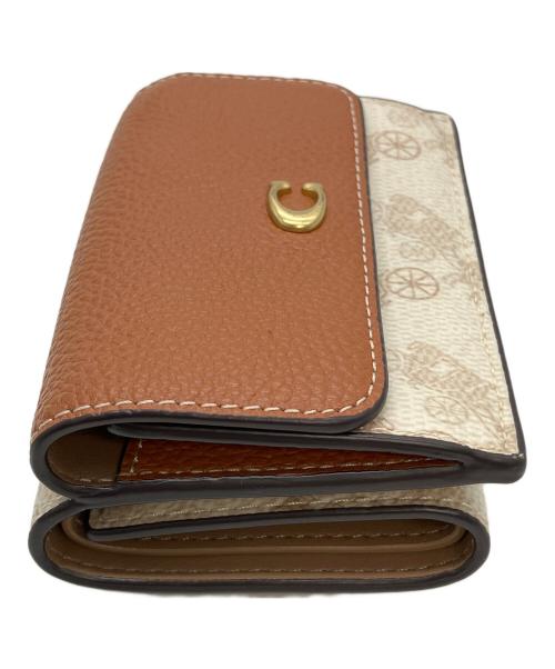 COACH（コーチ）COACH (コーチ) コンパクトウォレット ブラウンの古着・服飾アイテム