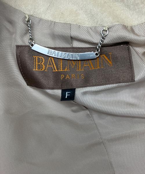 BALMAIN（バルマン）BALMAIN (バルマン) カシミヤフォックスポンチョ ベージュ サイズ:Freeの古着・服飾アイテム