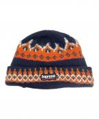 SUPREMEシュプリーム）の古着「ノルディック柄　ニット帽　19AW」｜ネイビー