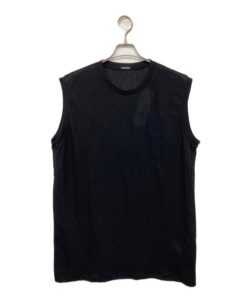 COMOLI（コモリ）COMOLI (コモリ) B01-05037　25SS　コットンメッシュ ノースリーブ ブラック サイズ:4 未使用品の古着・服飾アイテム