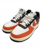 NIKEナイキ）の古着「HQ4987-010　AIR FORCE1 LOW　スニーカー」｜ホワイト×オレンジ