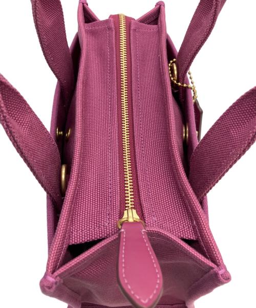 COACH（コーチ）COACH (コーチ) CP164　キャンバストートバッグ パープルの古着・服飾アイテム