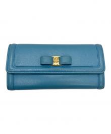 Salvatore Ferragamo（サルヴァトーレ フェラガモ）の古着「長財布」｜スカイブルー