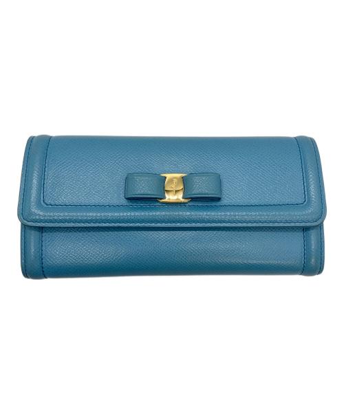 Salvatore Ferragamo（サルヴァトーレ フェラガモ）Salvatore Ferragamo (サルヴァトーレ フェラガモ) 長財布 スカイブルーの古着・服飾アイテム