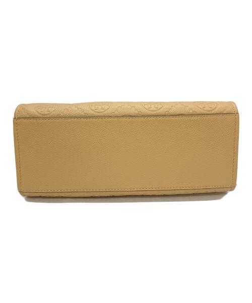 TORY BURCH（トリーバーチ）TORY BURCH (トリーバーチ) Tモノグラム ペブル トップハンドルハンドバッグ ベージュの古着・服飾アイテム