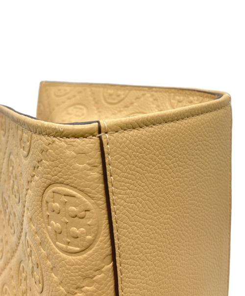 TORY BURCH（トリーバーチ）TORY BURCH (トリーバーチ) Tモノグラム ペブル トップハンドルハンドバッグ ベージュの古着・服飾アイテム