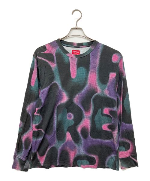 SUPREME（シュプリーム）Supreme (シュプリーム) Half Tone L/S 21ss ブラック×ピンク サイズ:Sの古着・服飾アイテム
