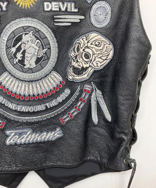TEDMAN（テッドマン）TEDMAN (テッドマン) レザーベスト ブラック サイズ:40の古着・服飾アイテム