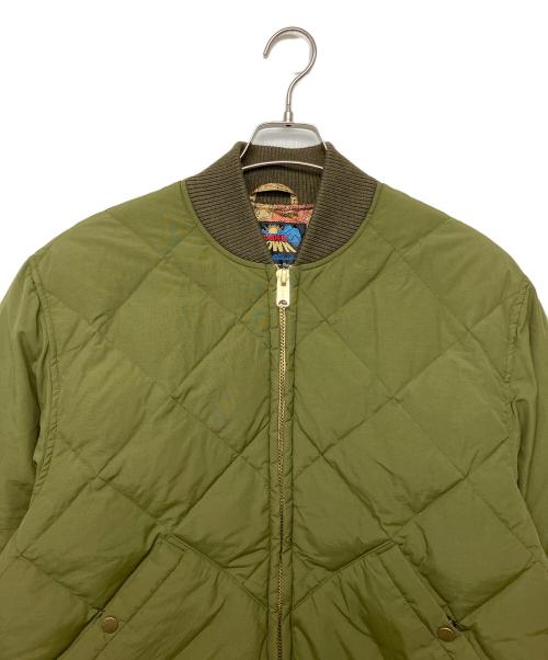 Eddie Bauer（エディーバウアー）Eddie Bauer (エディーバウアー) AVIREX (アヴィレックス) 9402245　ダウンジャケット カーキ サイズ:Lの古着・服飾アイテム