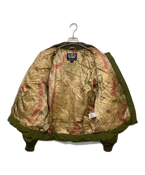 Eddie Bauer（エディーバウアー）Eddie Bauer (エディーバウアー) AVIREX (アヴィレックス) 9402245　ダウンジャケット カーキ サイズ:Lの古着・服飾アイテム