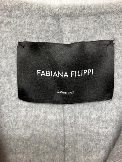 Fabiana Filippi（ファビアナフィリッピ）Fabiana Filippi (ファビアナフィリッピ) フォックスファー付きコート グレー サイズ:USA XXSの古着・服飾アイテム