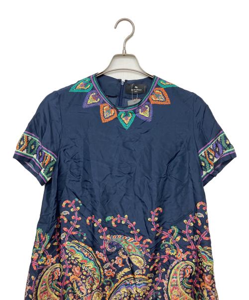 ETRO（エトロ）ETRO (エトロ) wrha0562　半袖ワンピース ネイビー サイズ:40 未使用品の古着・服飾アイテム