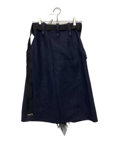 PLAN C（プランシー）Plan C (プランシー) ウールスカート ネイビー サイズ:M 未使用品の古着・服飾アイテム