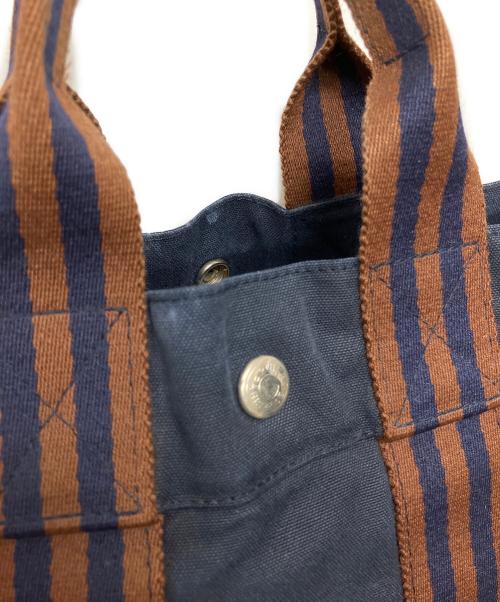 HERMES（エルメス）HERMES (エルメス) フールトゥPM　ハンドバッグ ネイビー×ブラウンの古着・服飾アイテム