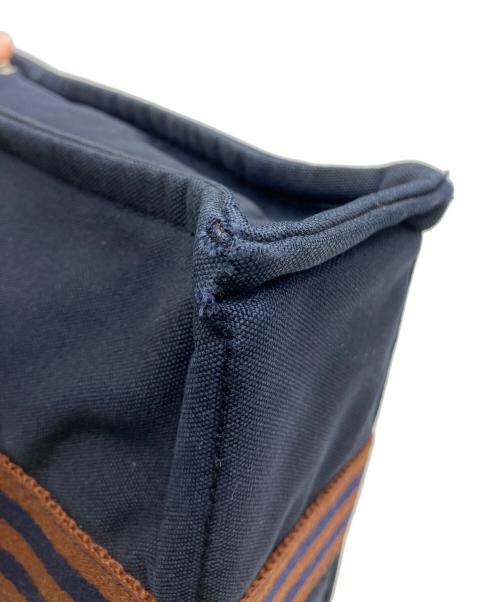 HERMES（エルメス）HERMES (エルメス) フールトゥPM　ハンドバッグ ネイビー×ブラウンの古着・服飾アイテム