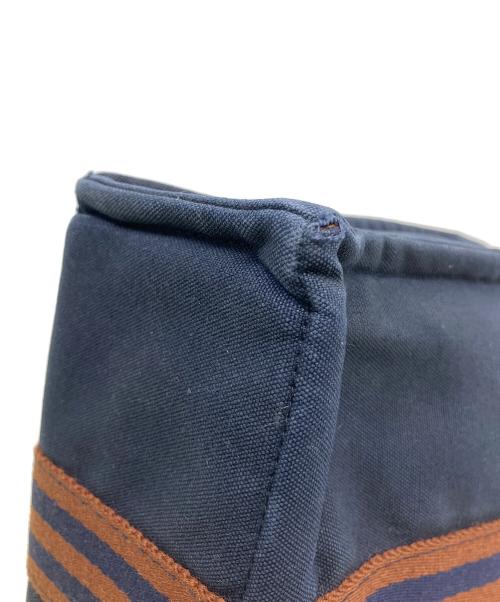 HERMES（エルメス）HERMES (エルメス) フールトゥPM　ハンドバッグ ネイビー×ブラウンの古着・服飾アイテム