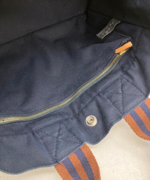 HERMES（エルメス）HERMES (エルメス) フールトゥPM　ハンドバッグ ネイビー×ブラウンの古着・服飾アイテム