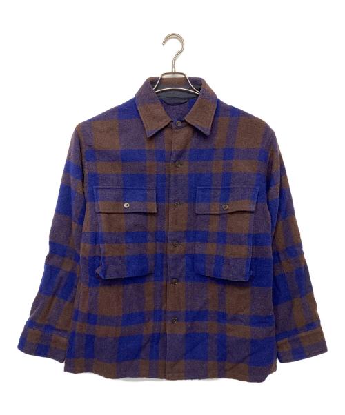 KAPTAIN SUNSHINE（キャプテンサンシャイン）KAPTAIN SUNSHINE (キャプテンサンシャイン) ks23fjk11　シャツジャケット ブラウン×ブルー サイズ:38の古着・服飾アイテム