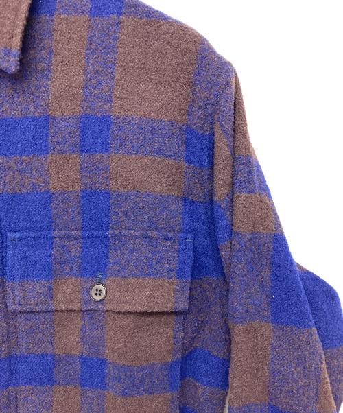 KAPTAIN SUNSHINE（キャプテンサンシャイン）KAPTAIN SUNSHINE (キャプテンサンシャイン) ks23fjk11　シャツジャケット ブラウン×ブルー サイズ:38の古着・服飾アイテム