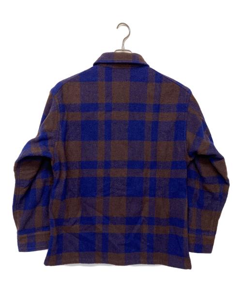 KAPTAIN SUNSHINE（キャプテンサンシャイン）KAPTAIN SUNSHINE (キャプテンサンシャイン) ks23fjk11　シャツジャケット ブラウン×ブルー サイズ:38の古着・服飾アイテム