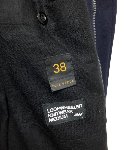 LOOPWHEELER（ループウィラー）LOOPWHEELER (ループウィラー) SCYEBASICS (サイベーシックス) 切り替えダッフルコート ブラック×カーキ サイズ:Mの古着・服飾アイテム