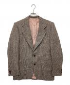 Harris Tweed×Yves Saint Laurentハリスツイード×イヴサンローラン）の古着「Harris Tweed×Yves Saint Laurent　ツイードジャケット」｜ブラウン