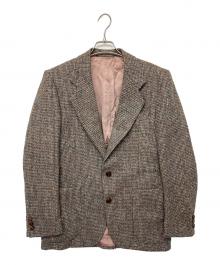 Harris Tweed×Yves Saint Laurent（ハリスツイード×イヴサンローラン）の古着「Harris Tweed×Yves Saint Laurent　ツイードジャケット」｜ブラウン