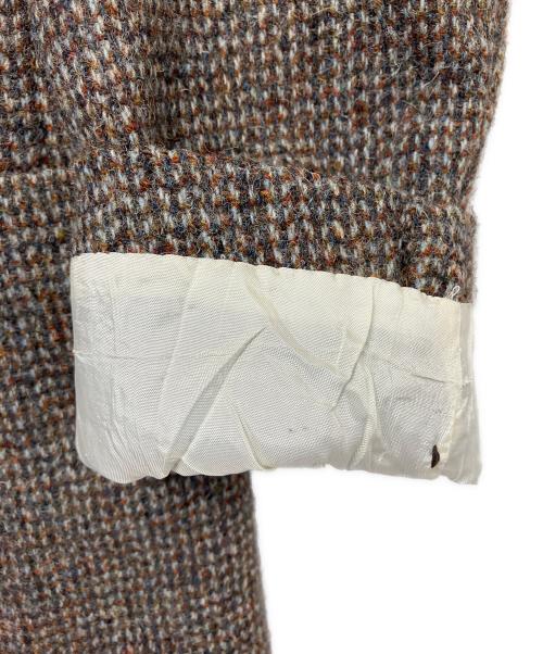 Harris Tweed（ハリスツイード）Harris Tweed (ハリスツイード) Yves Saint Laurent (イヴサンローラン) Harris Tweed×Yves Saint Laurent　ツイードジャケット ブラウン サイズ:Mの古着・服飾アイテム