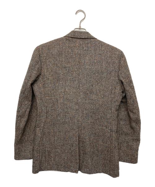 Harris Tweed（ハリスツイード）Harris Tweed (ハリスツイード) Yves Saint Laurent (イヴサンローラン) Harris Tweed×Yves Saint Laurent　ツイードジャケット ブラウン サイズ:Mの古着・服飾アイテム