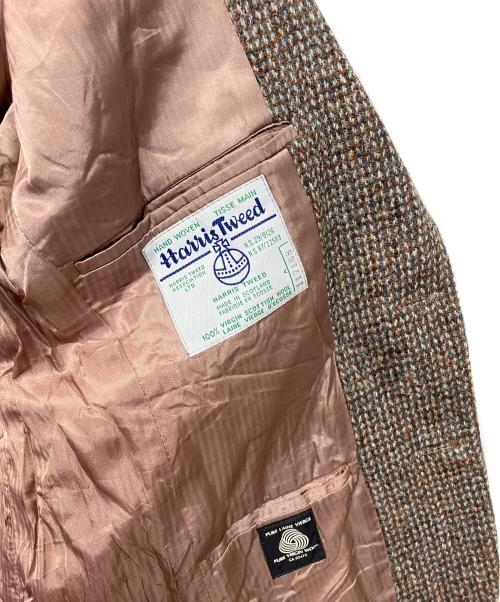 Harris Tweed（ハリスツイード）Harris Tweed (ハリスツイード) Yves Saint Laurent (イヴサンローラン) Harris Tweed×Yves Saint Laurent　ツイードジャケット ブラウン サイズ:Mの古着・服飾アイテム