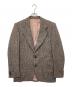 Harris Tweed（ハリスツイード）の古着「Harris Tweed×Yves Saint Laurent　ツイードジャケット」｜ブラウン