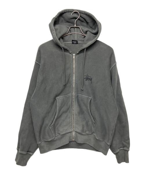 stussy（ステューシー）stussy (ステューシー) ジップパーカー グレー サイズ:Lの古着・服飾アイテム