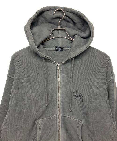 stussy（ステューシー）stussy (ステューシー) ジップパーカー グレー サイズ:Lの古着・服飾アイテム