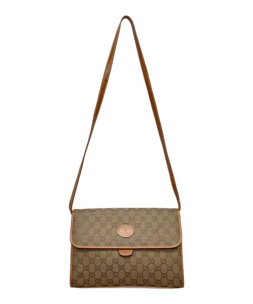 GUCCI（グッチ）GUCCI (グッチ) GG ショルダーバッグ ブラウンの古着・服飾アイテム