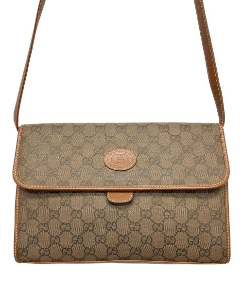 GUCCI（グッチ）GUCCI (グッチ) GG ショルダーバッグ ブラウンの古着・服飾アイテム