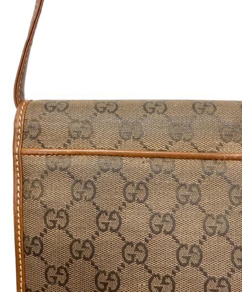 GUCCI（グッチ）GUCCI (グッチ) GG ショルダーバッグ ブラウンの古着・服飾アイテム