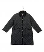 Traditional Weatherwearトラディショナルウェザーウェア）の古着「WAVERLY A-LINE LONG　キルティングコート」｜ブラック